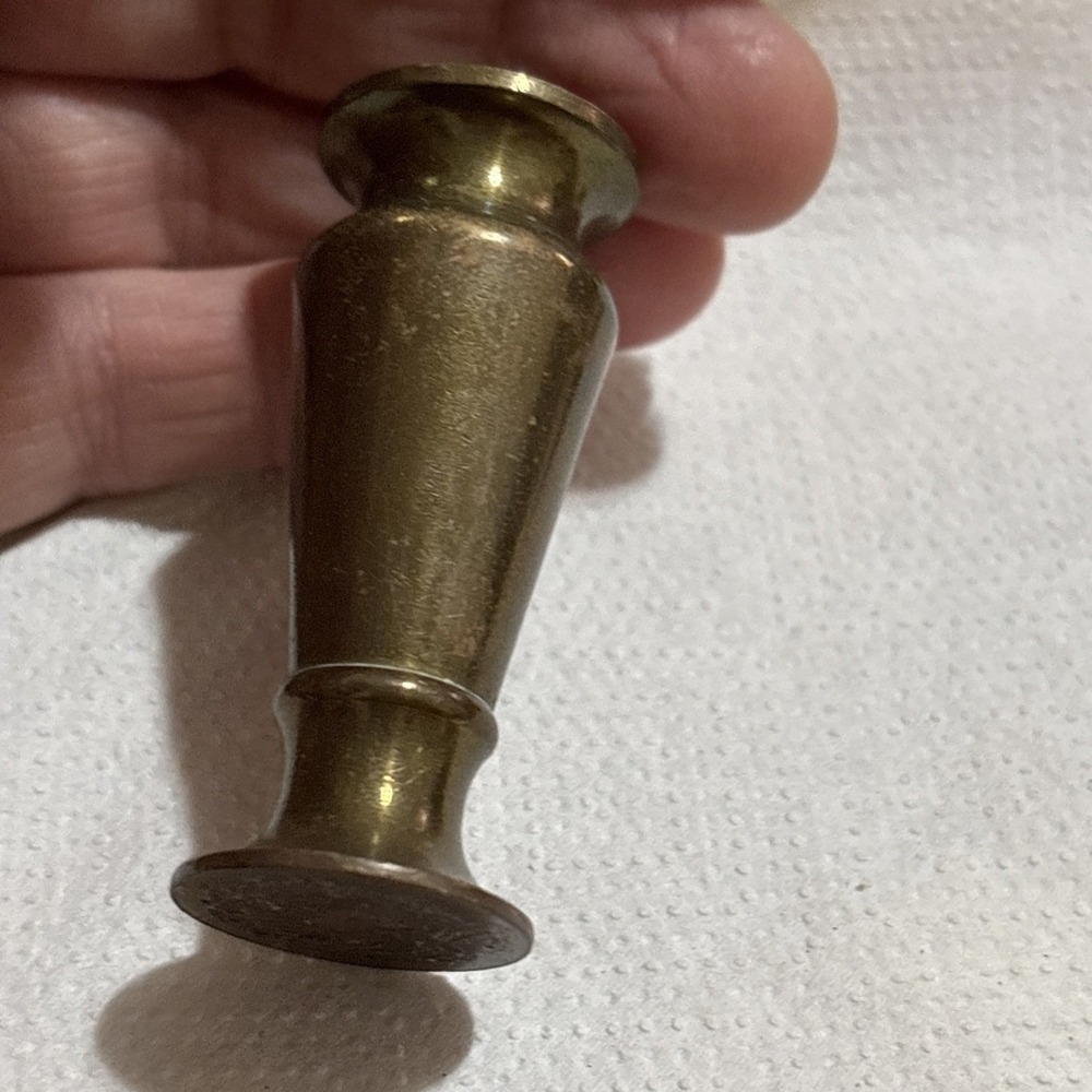 small vintage brass vase 2.25" decor Dollhouse Miniature - Picture 9 of 12